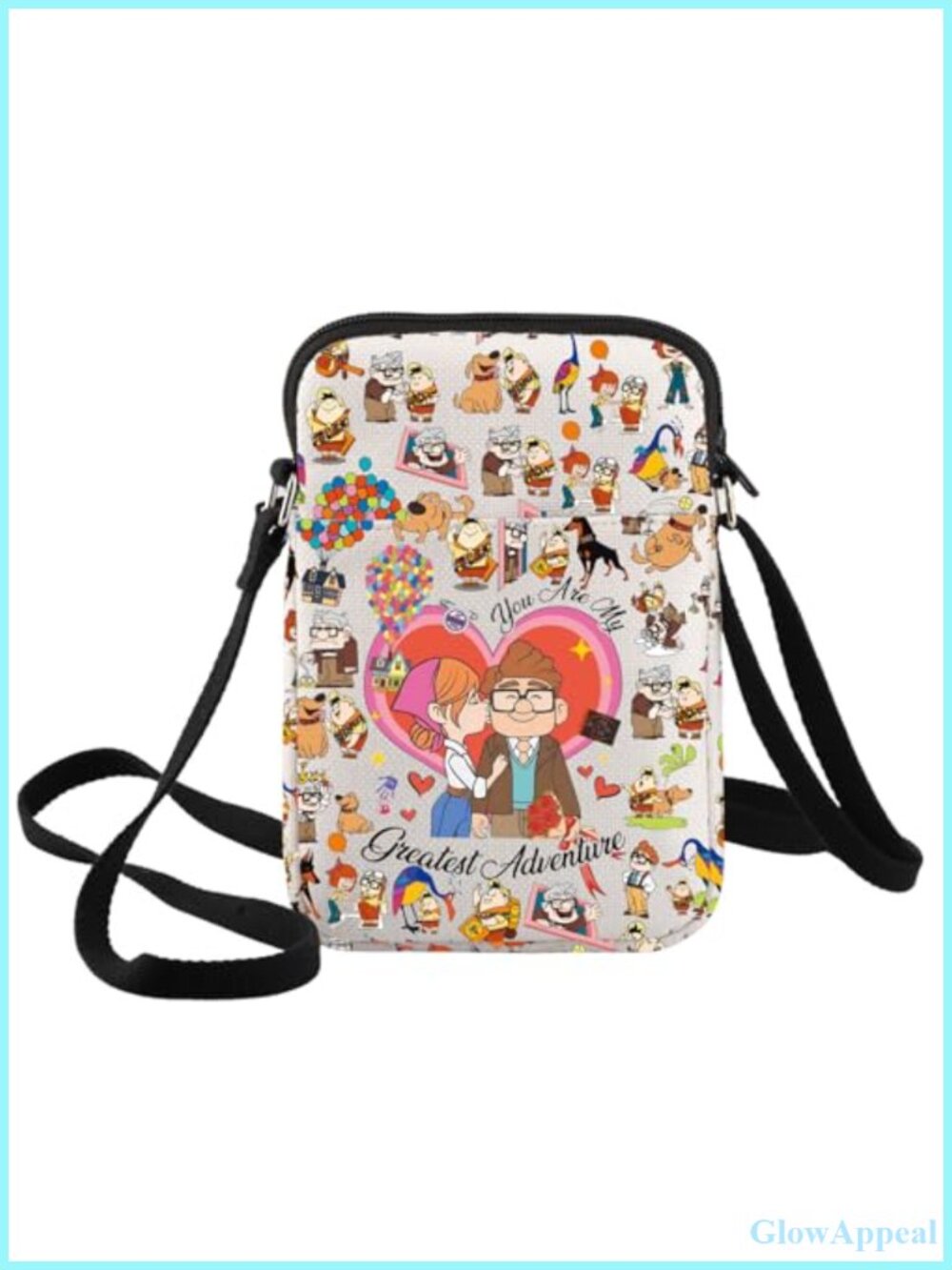 Cotton Canvas Crossbody Bag Movie Fans Adjustable Shoulder Bag